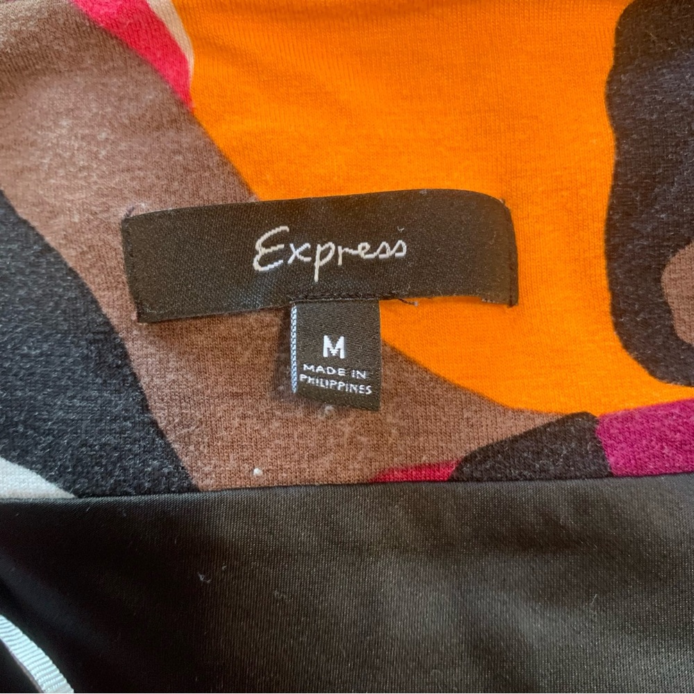 Express Colorful Abstract Midi Dress - Picture 3 of 3